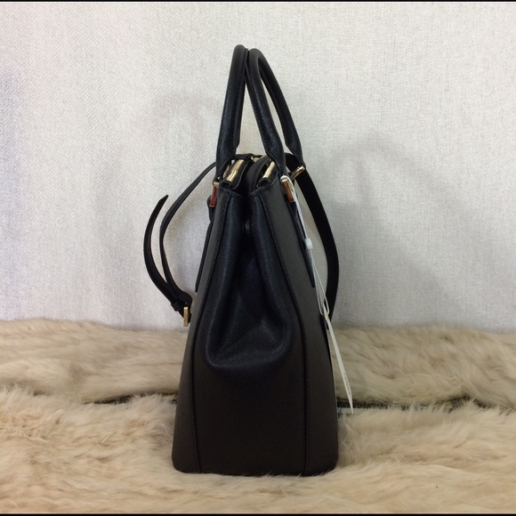 NEW Tory Burch Robinson Black Mini Double-zip Tote/Shoulder Bag/Top Handle Bag - Picture 4 of 9