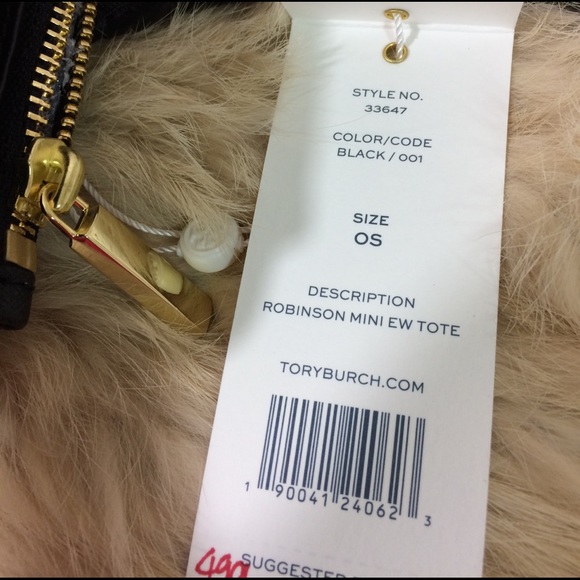 NEW Tory Burch Robinson Black Mini Double-zip Tote/Shoulder Bag/Top Handle Bag - Picture 8 of 9