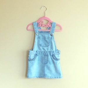 Girls denim overall jumper, 3T