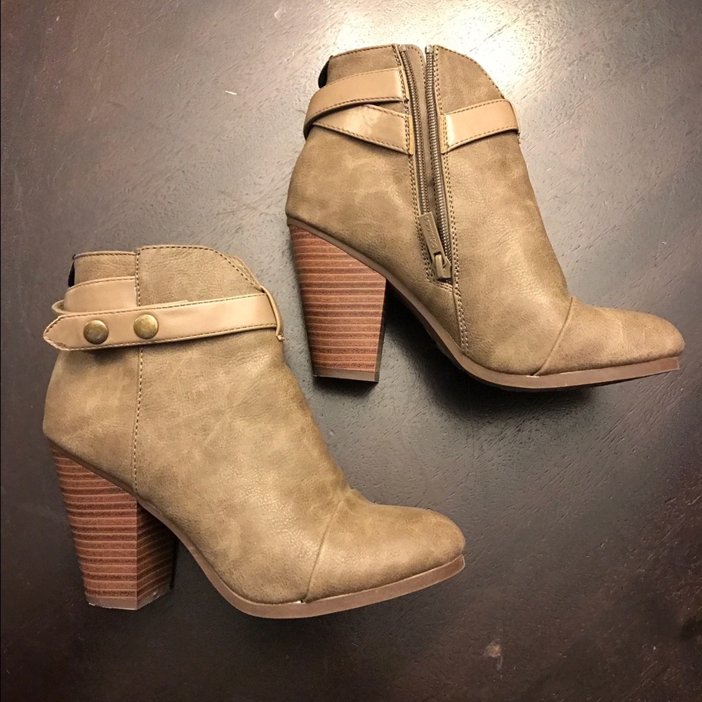 Tan booties