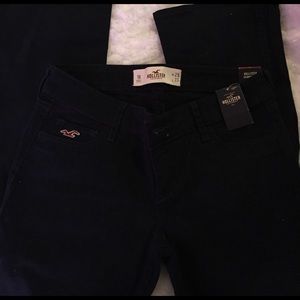 New Hollister navy stretch skinny boot cut pants