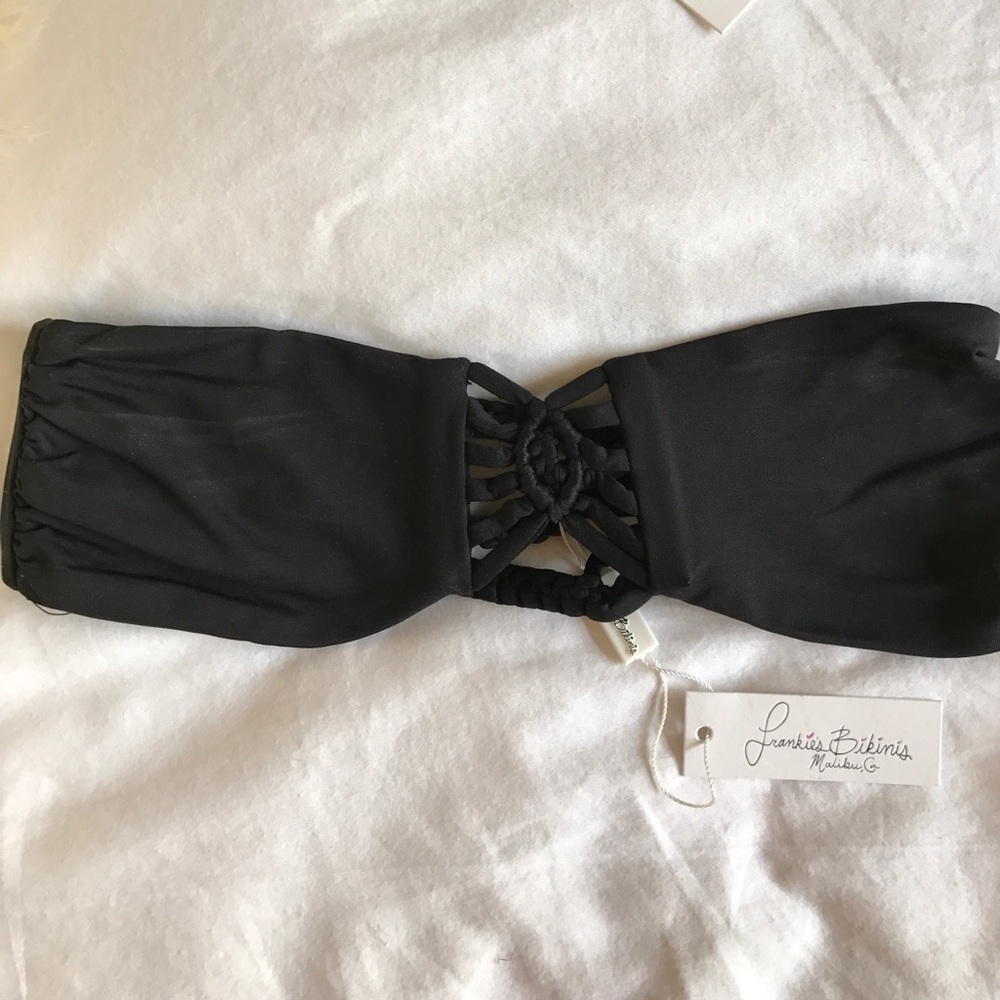 Frankie's bikinis strapless black top