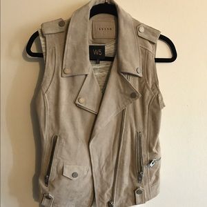 brand new blank suede vest