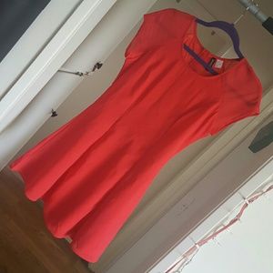 Red A-line Mini-dress