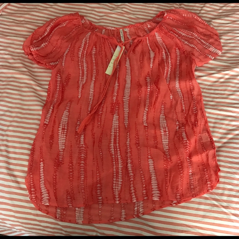 Grande and Greene coral blouse