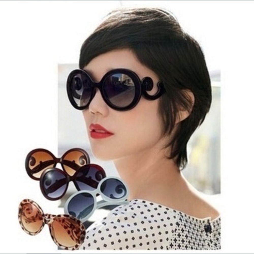 Retro Round Frame Sunglasses - Picture 1 of 7