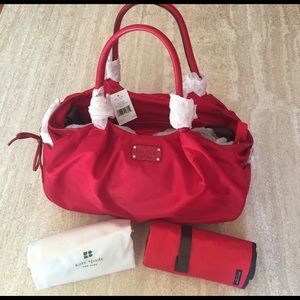 NWT Kate Spade Stevie baby bag, Gramercy Park, red