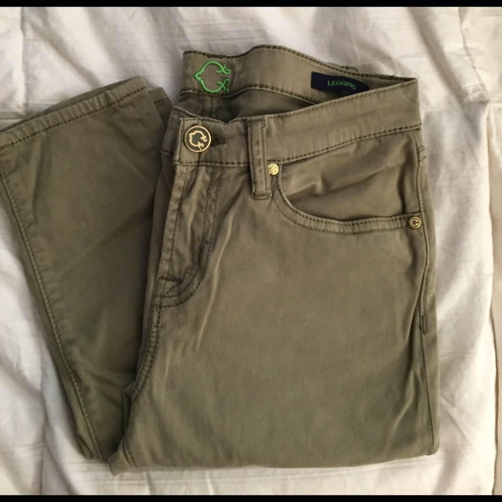 Olive skinny jeans