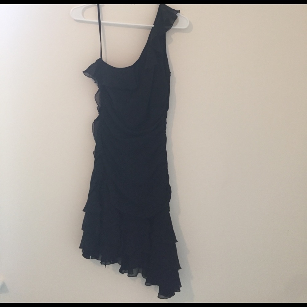 NWT express black one shoulder dress