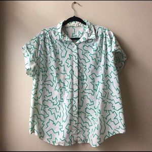 Vintage One of a Kind Abstract Button Up