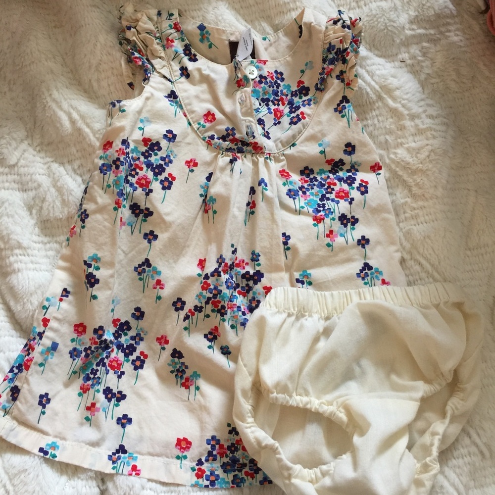 Tea collection dress with bundies sz 6-12m