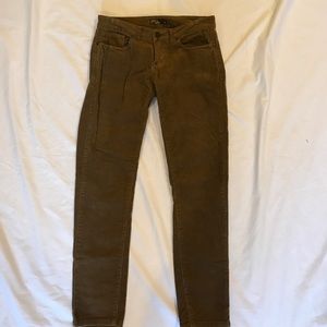 Prana dark khaki corduroy skinny jeans 4