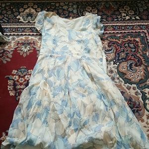 Silk and cotton floral dress