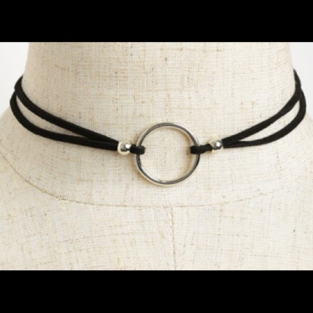 Silver or Gold Ring Choker