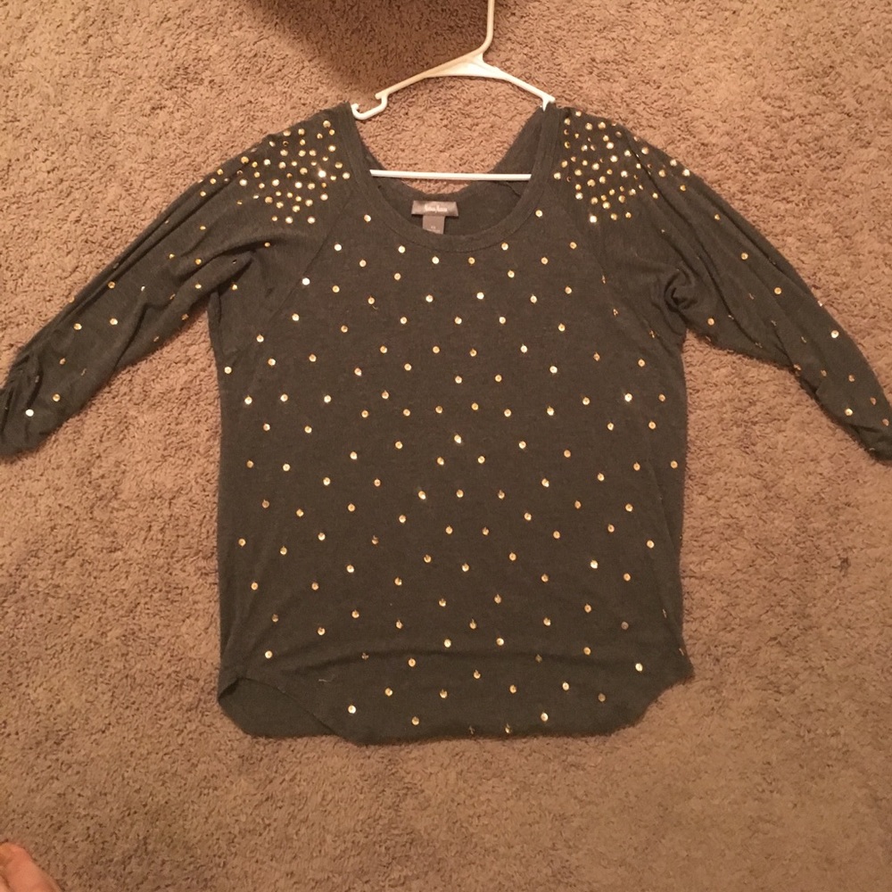 Grey Sequined Neiman Marcus Shirt
