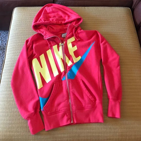 Nike Tops - Nike XS hoodie cotton. Red, blue, and yellow