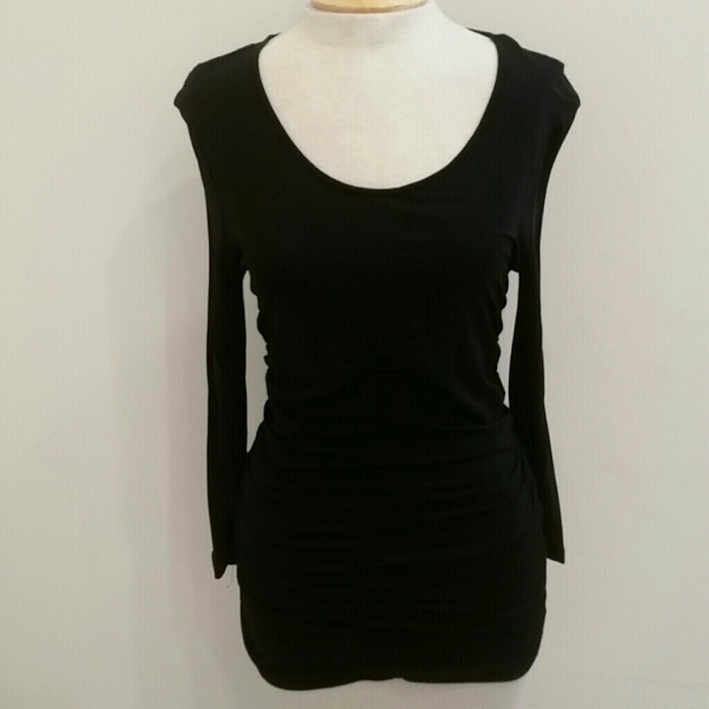 Burberry London 3/4 sleeve ruched top