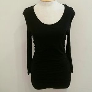 Burberry London 3/4 sleeve ruched top