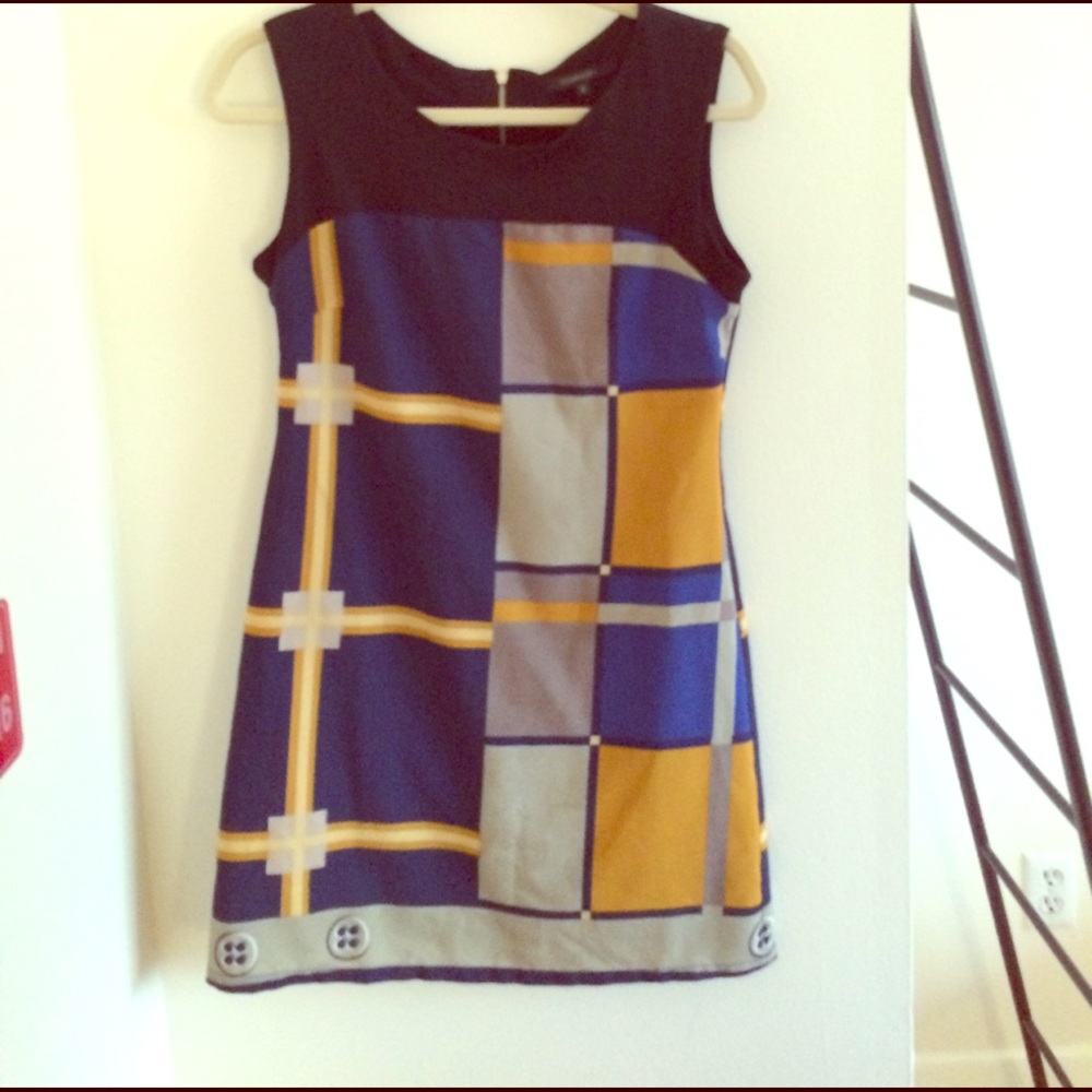 Color block 60s mod dress