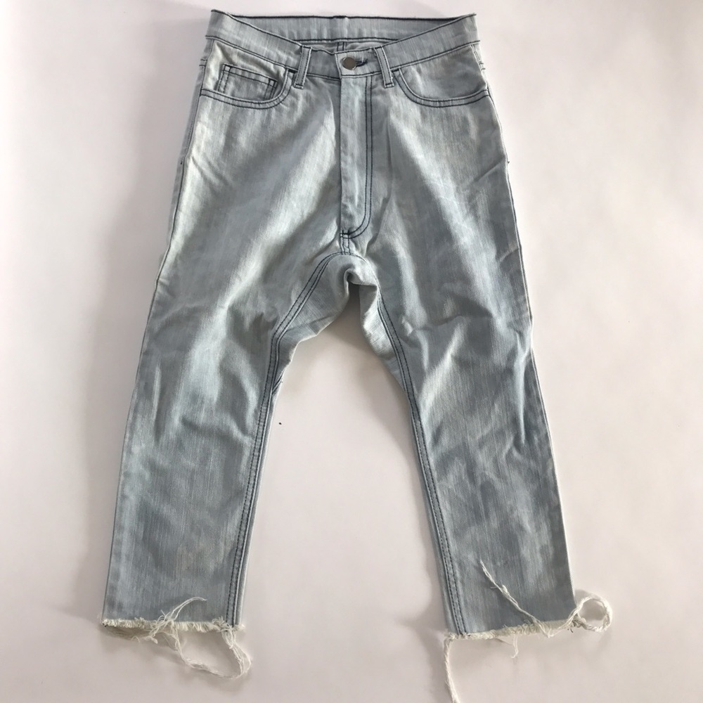 OAK BLEACHED DROP CROTCH JEANS