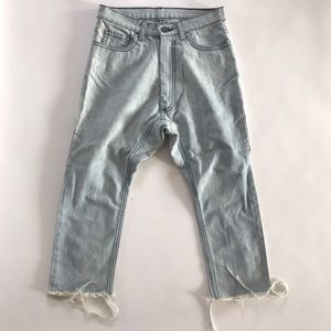 OAK BLEACHED DROP CROTCH JEANS