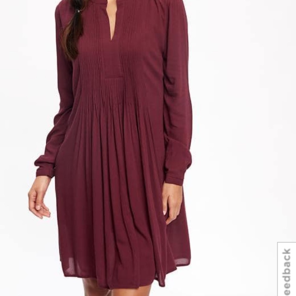Maroon tunic dress
