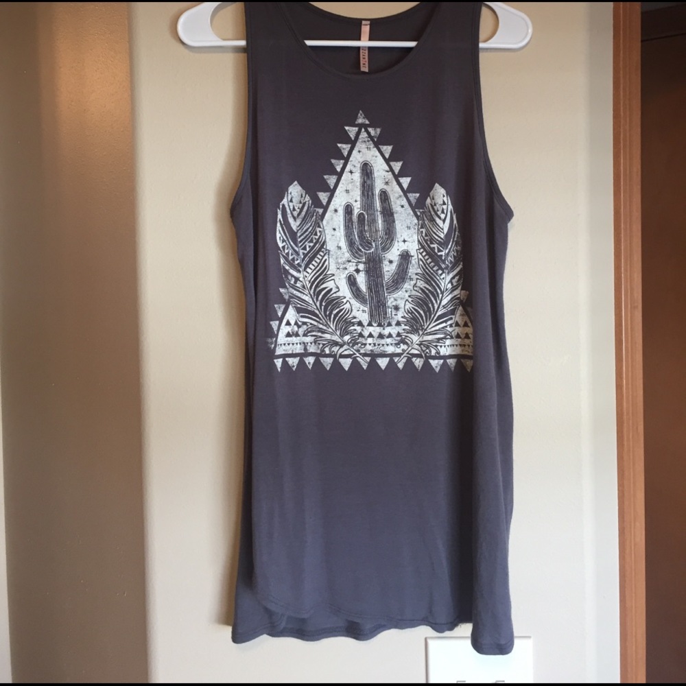 Cactus graphic tank