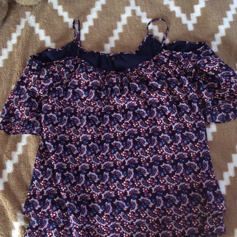 Floral Cold Shoulder Top