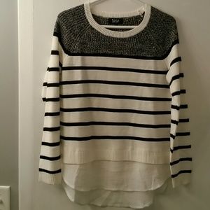 Blue & White 2-for knit sweater
