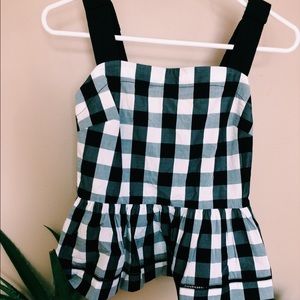 Broome Street Kate Spade Gingham Peplum Tank