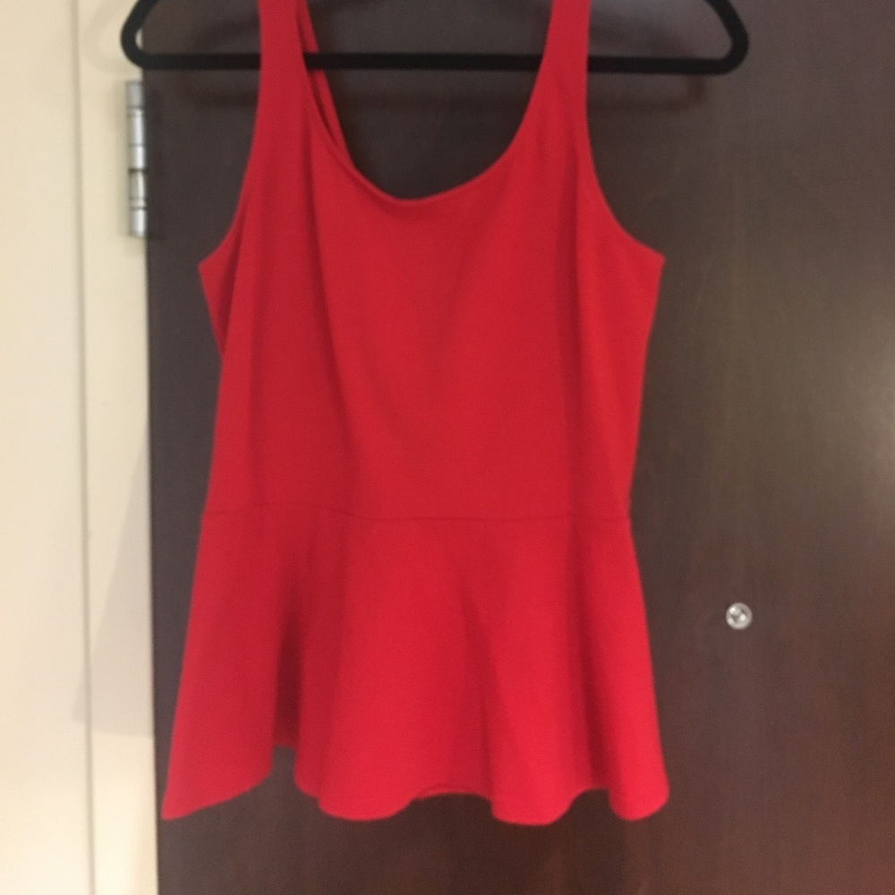 Red Peplum Tank