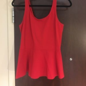 Red Peplum Tank