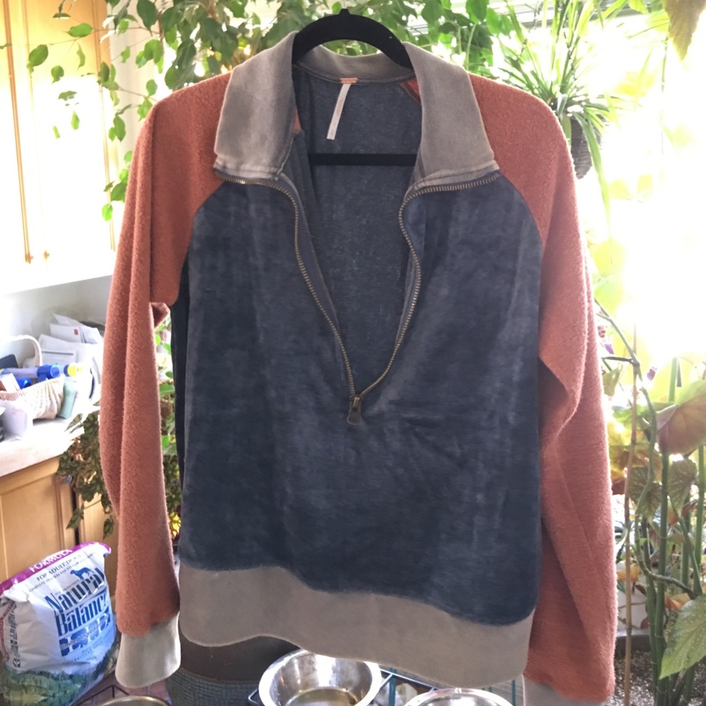 Free people velour track jacket