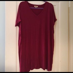 Piko Maroon Dress