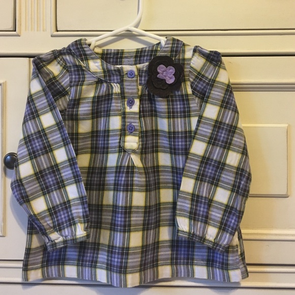 SOLD Toddler Girls Plaid Shirt - Picture 2 of 4