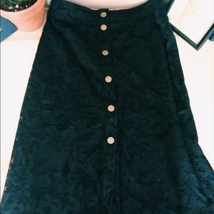 Never-worn Ella Moss button down, lace skirt