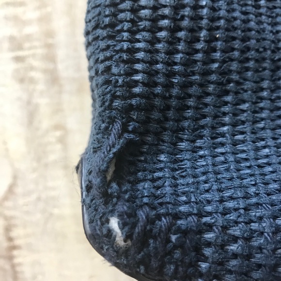 Tory Burch Thea Straw Tote/Navy - Picture 8 of 8