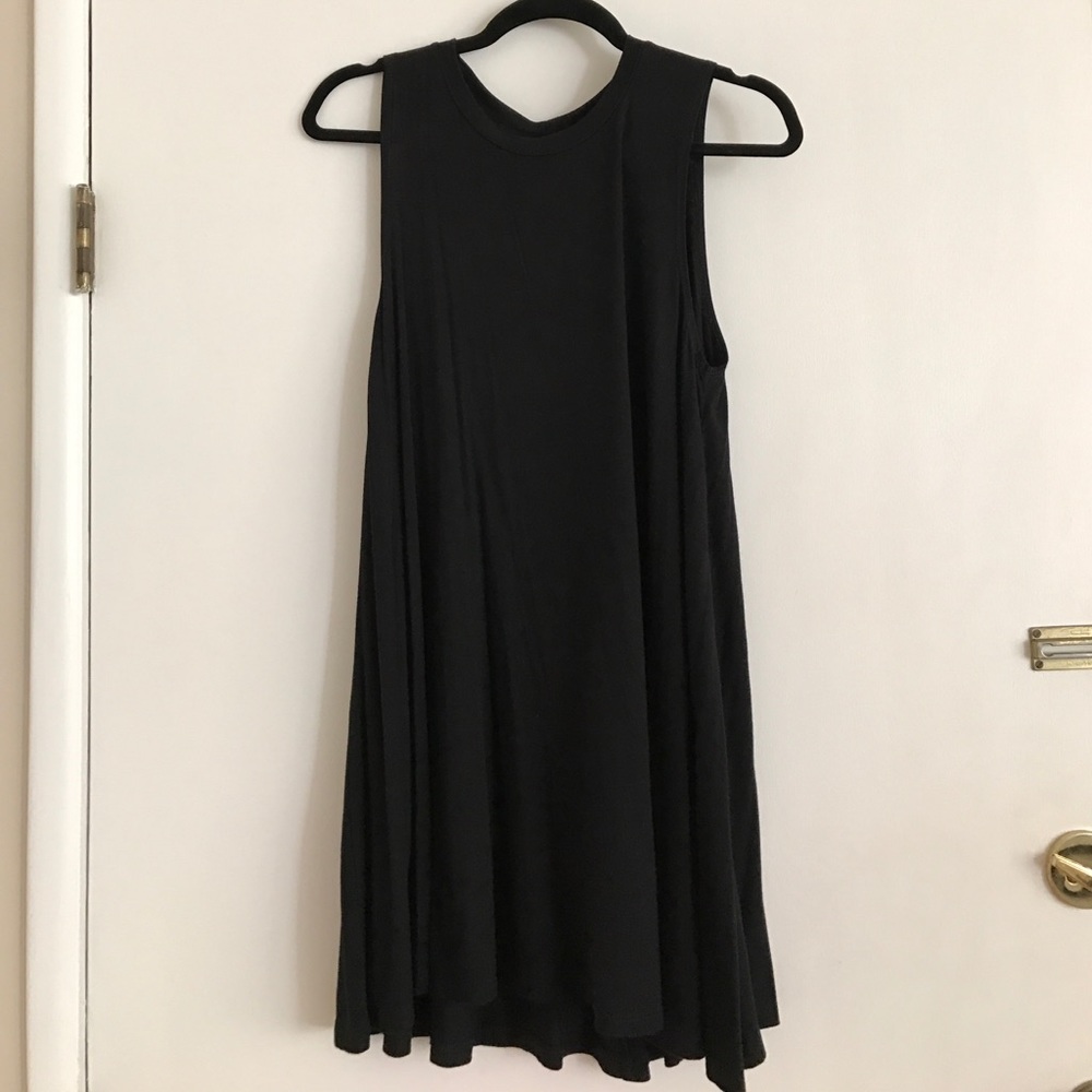 Black cotton swing dress