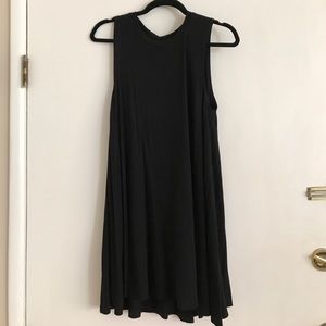 Black cotton swing dress