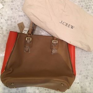 J Crew Leather Tote. NWT