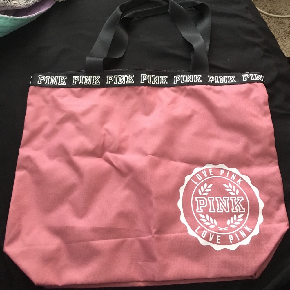 pink tote bag