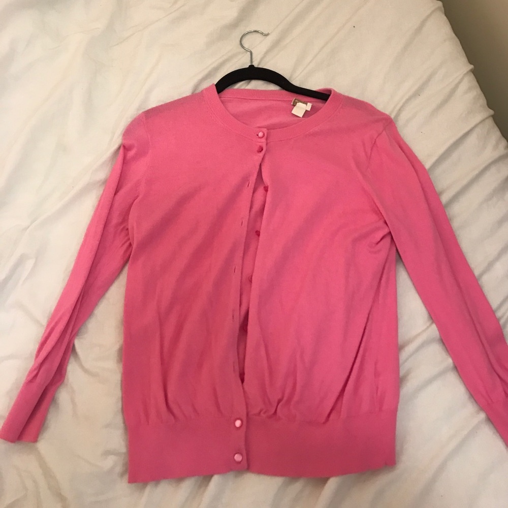 Jcrew Pink Cardigan