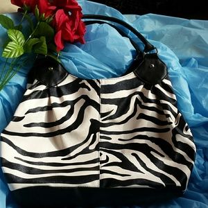 Minicci/Payless Tote Zebra Pattern NWOT