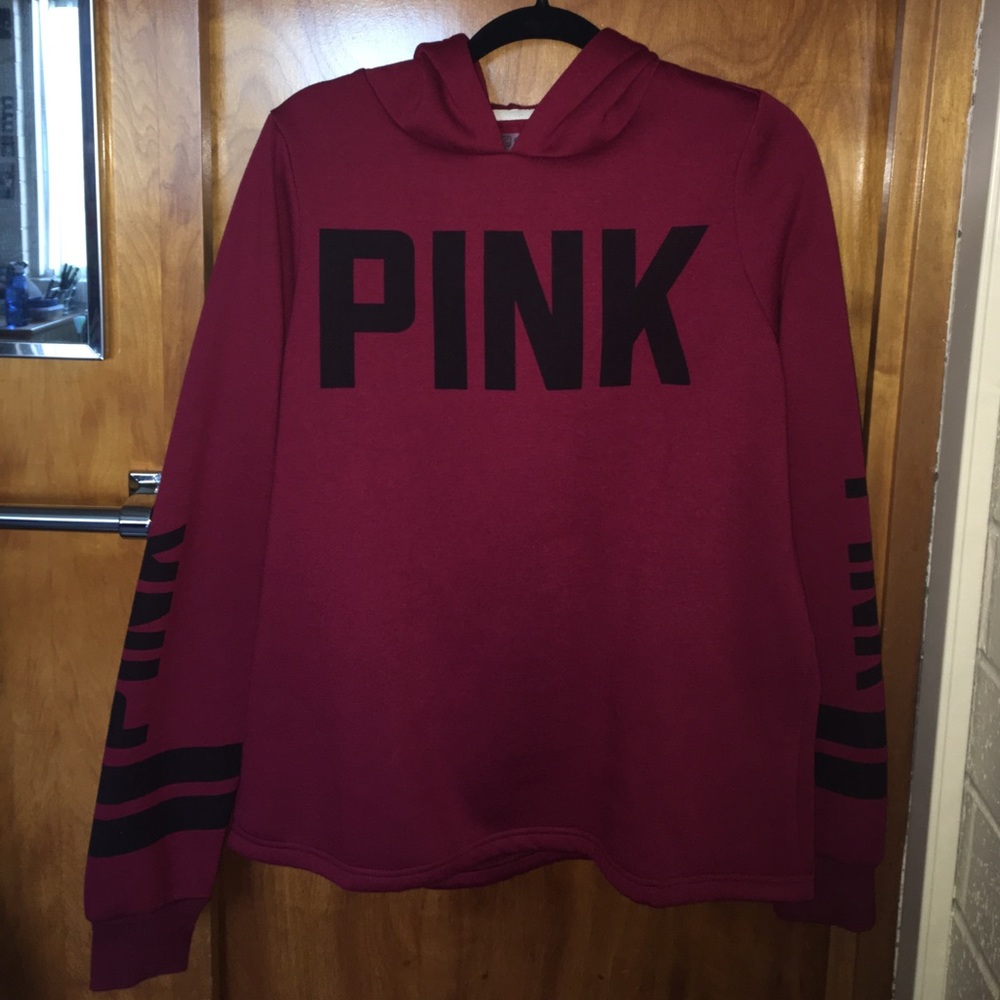PINK burgundy Hoodie
