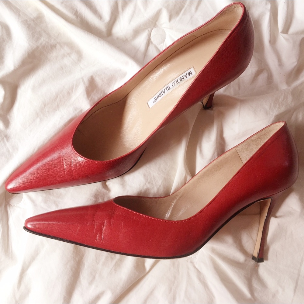 Red Manolo Blahnik Heels