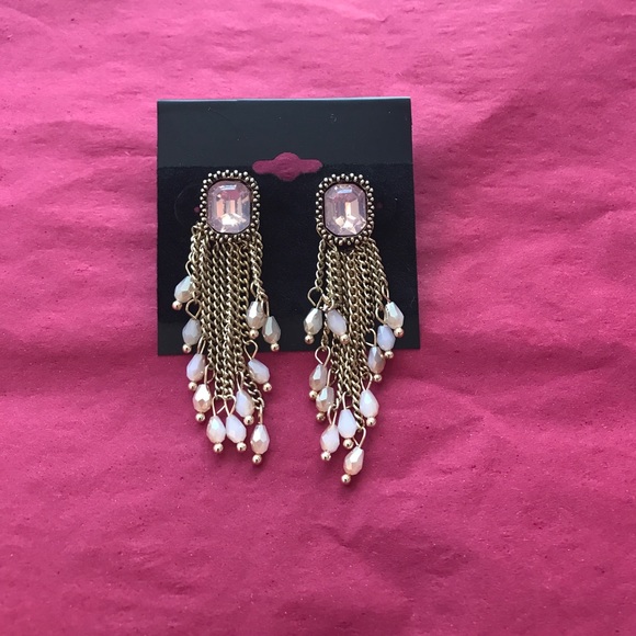 New Crystal Statement Earrings Beautiful Hand Made - Picture 1 of 1