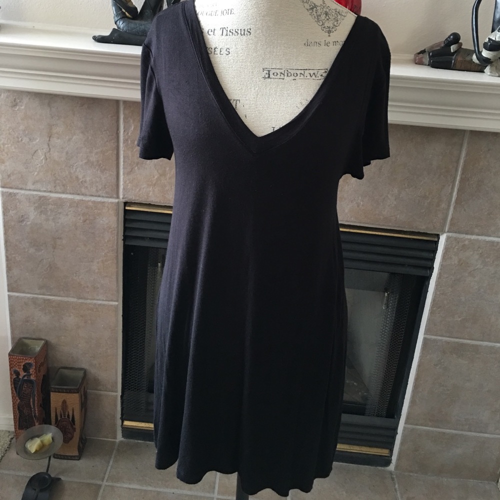 Black V-Neck Tee Shirt