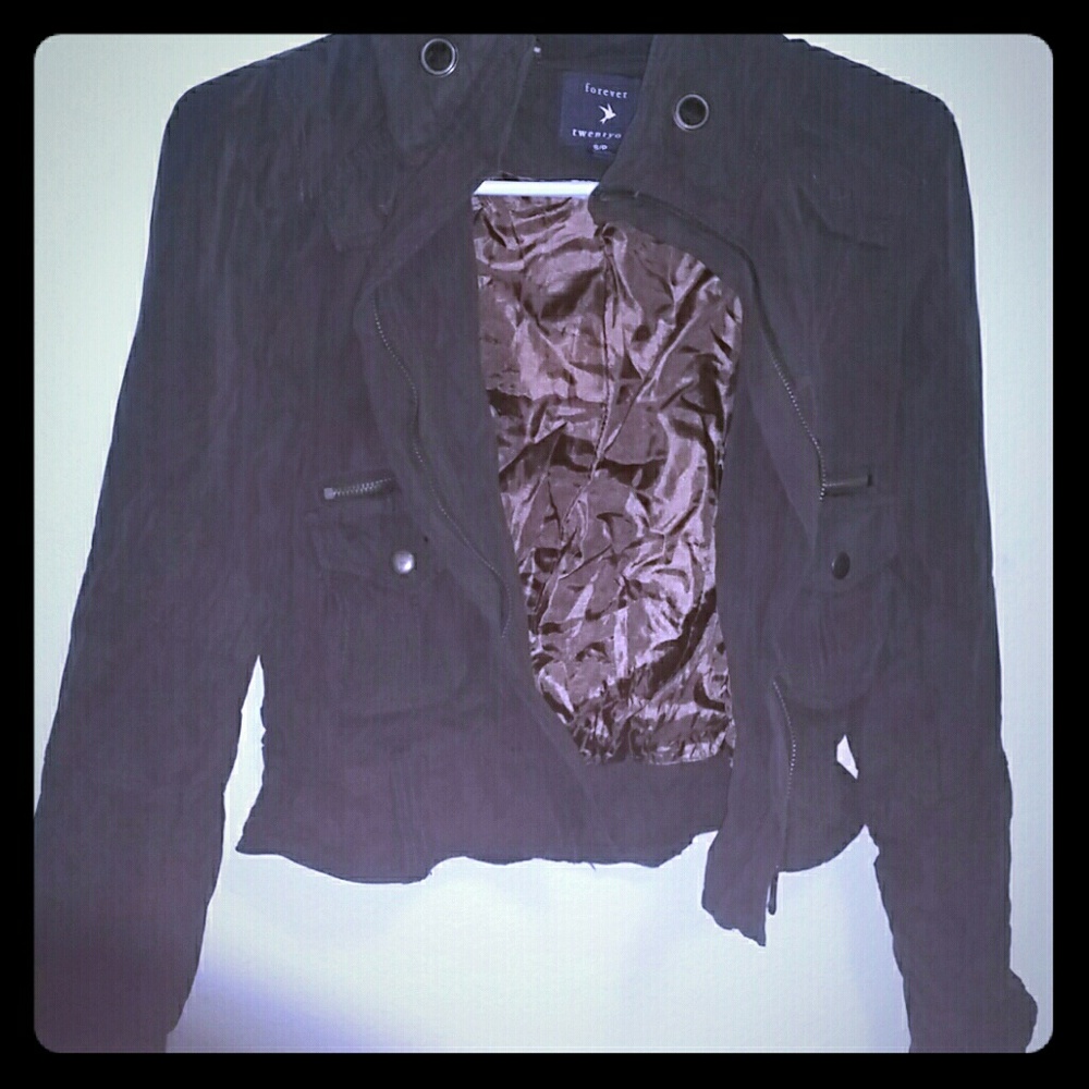 Bomber style, faux suade jacket