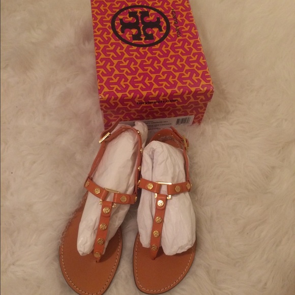 Tory Burch Shoes - NWT TB orange leather sandals size 7.5
