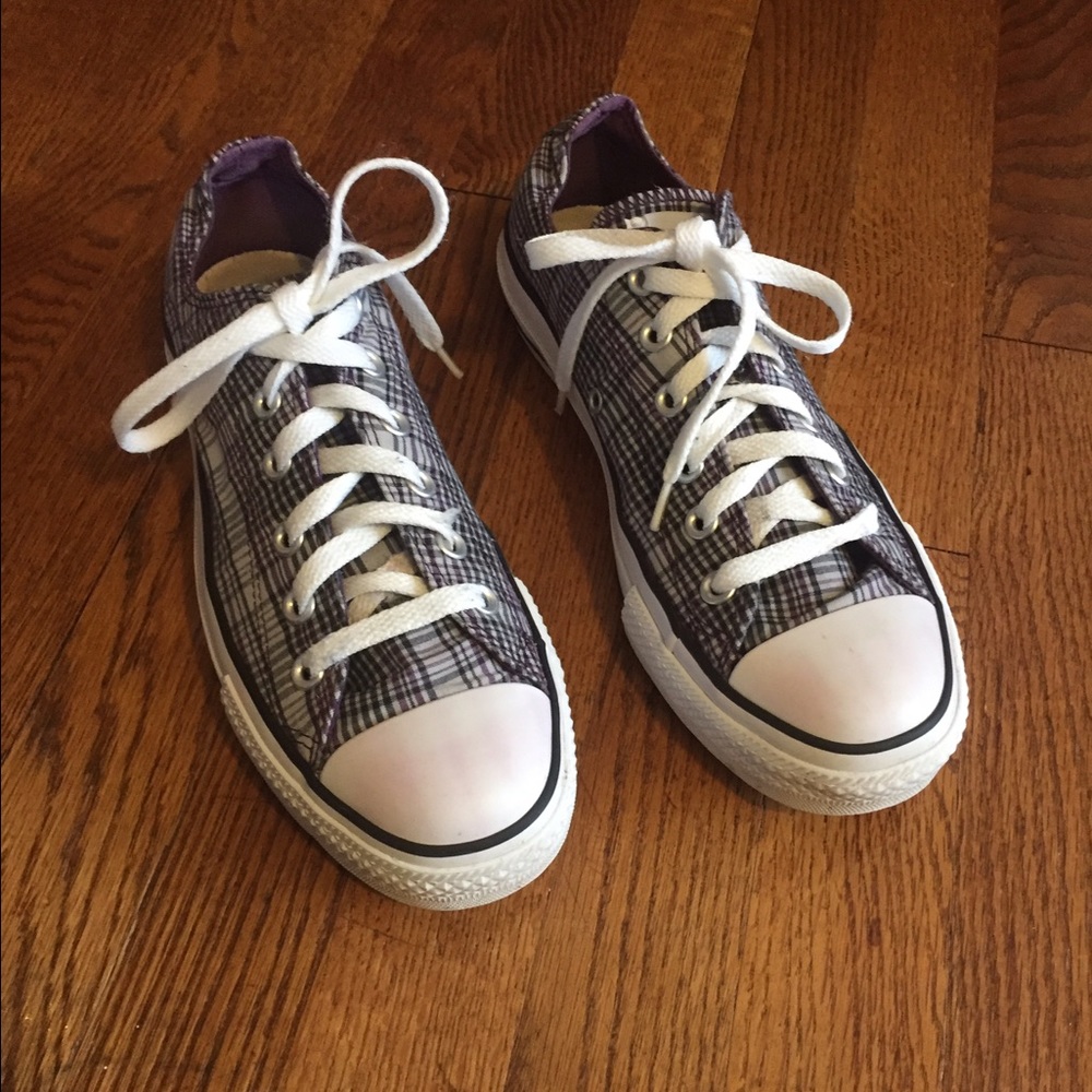 Plaid Converse All Star Low Tops